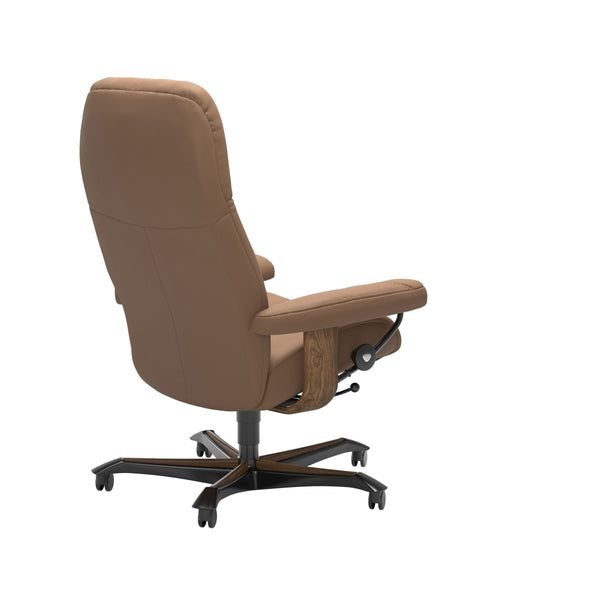 Stressless Consul Batick Latte/Teak Medium Home Office Desk Chair
