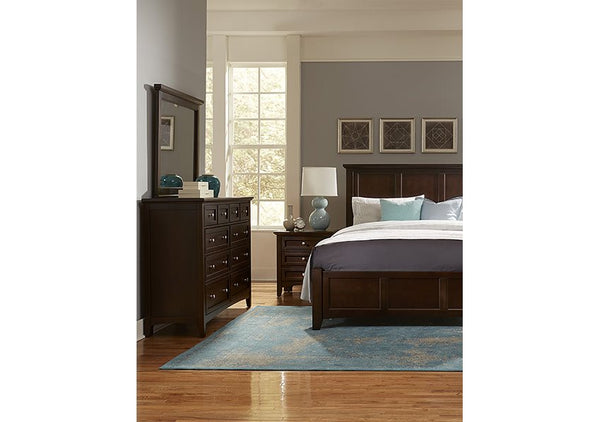 Vaughan-Bassett Queen Mansion Bed Bonanza Merlot Finish