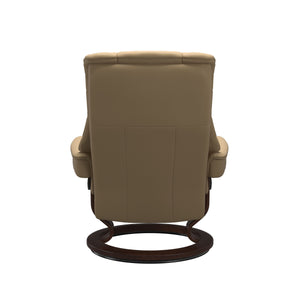 Stressless Mayfair Sm Chr/Otto in Paloma Sand Classic Base in Brown