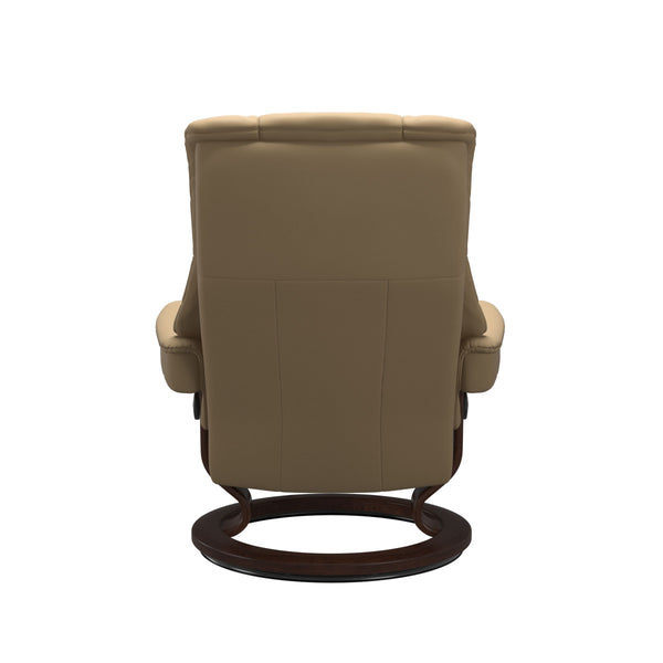 Stressless Mayfair Sm Chr/Otto in Paloma Sand Classic Base in Brown