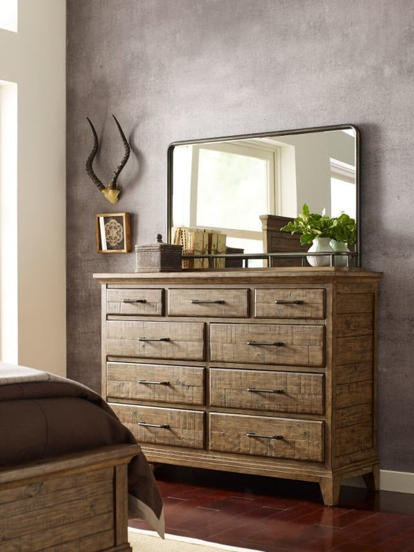 Kincaid Plank Road Westwood 9-Drawer Bureau Dresser in Stone