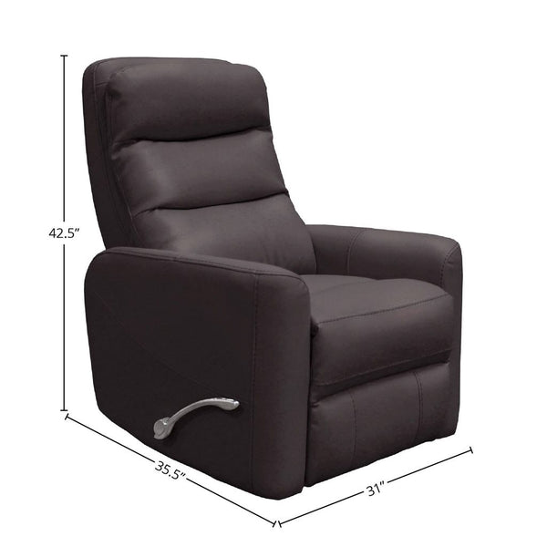 Parker House Hercules Chocolate Manual Swivel Glider Recliner