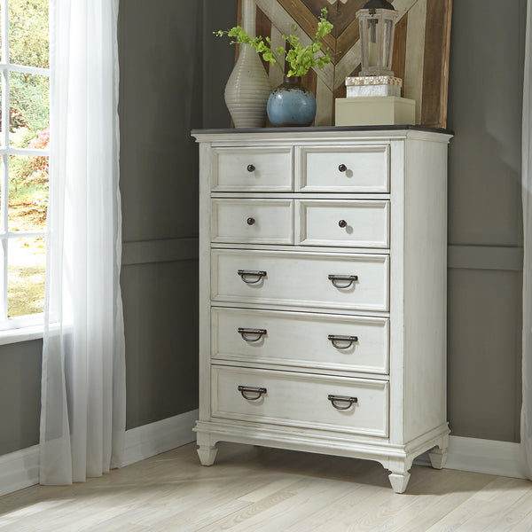 Liberty Furniture Allyson Park Wire Brushed White 5-Drawer Chest