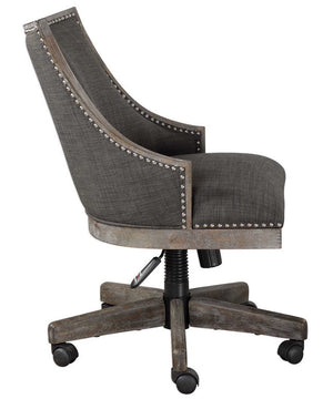 Uttermost Aidrian Heavy Gray Desk Chair