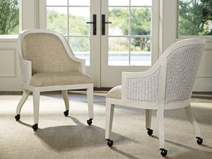 Ocean Breeze by Tommy Bahama Home 48 Round Dining Table with 4 Castered Chairs