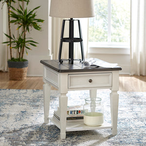 Liberty Furniture Allyson Park Wire Brushed White End Table