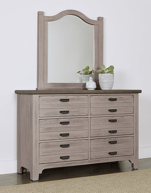 Vaughan-Bassett Bungalow Dover Grey Two-Tone Arch Mirror