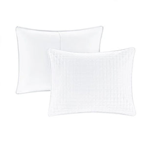 Olliix 510 Design Otto White King/California 3-Piece Reversible Quilt Set