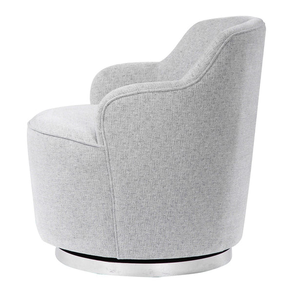 Uttermost Hobart Stone Swivel Barrel Chair