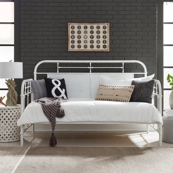 Liberty Furniture Vintage Antique White Twin Metal Daybed