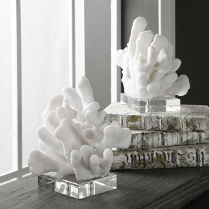 Uttermost Charbel 2-Piece White Bookends