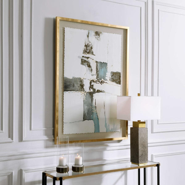Uttermost Crosswalk Light Taupe Abstract Wall Art