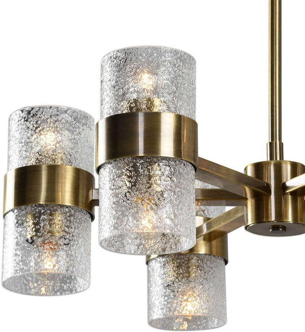 Uttermost by Kalizma Home Marinot 12-Ight Antique Brass Chandelier