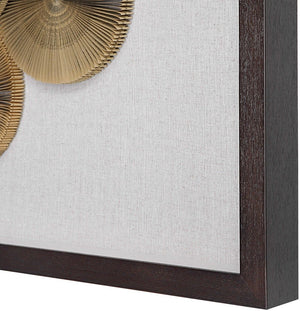 Uttermost The Times Light Oatmeal/Dark Walnut Shadow Box Wall Art