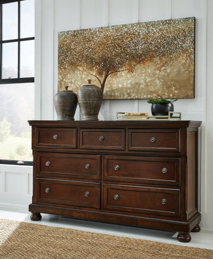 Porter Boho Haven 7-Drawer Dresser Rustic Brown