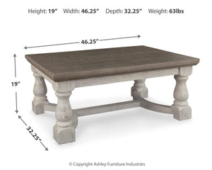 Havalance Rectangle Coffee Table Gray/White