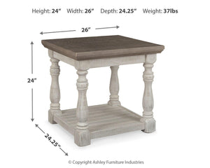 Havalance End Table Gray/White