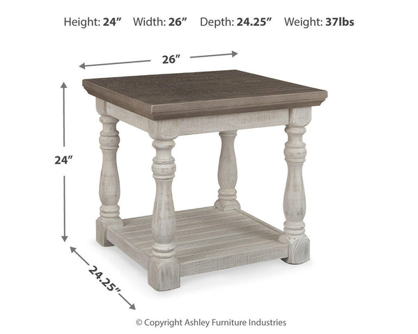 Havalance End Table Gray/White