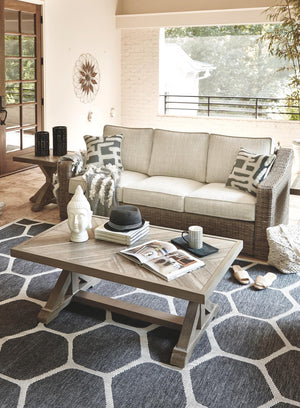 Beachcroft Outdoor Sofa with Cushion Beige