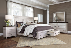 Aspenhome Caraway Aged Ivory Queen Panel Headboard