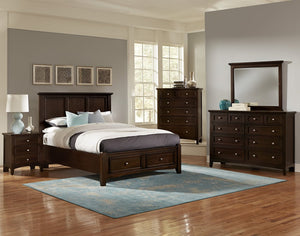 Vaughan-Bassett Bonanza Merlot Triple 8-Drawer Dresser