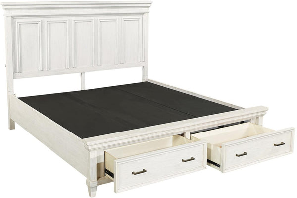 Aspenhome Caraway Aged Ivory King Panel Storage Bed