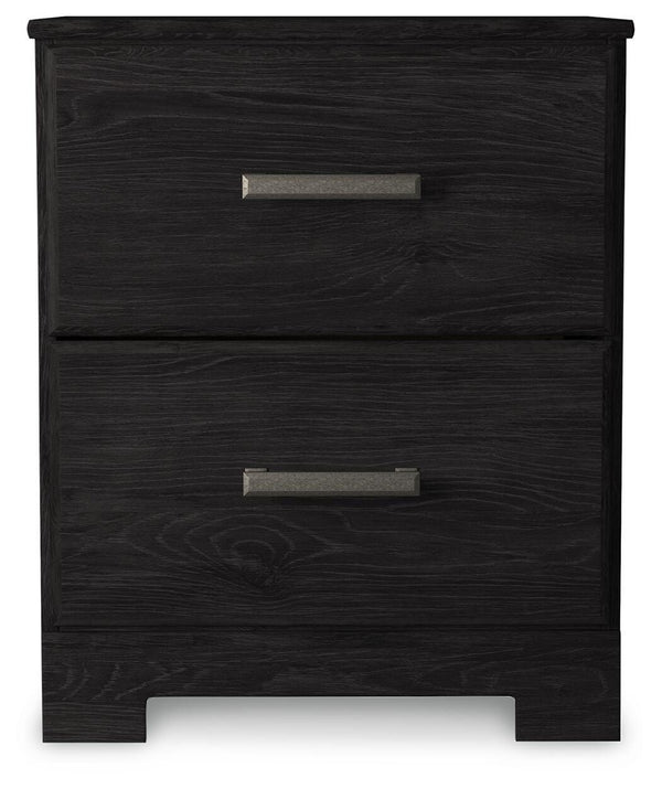 Belachime 2-Drawer Nightstand Charcoal