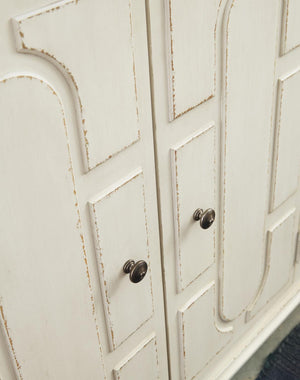 Roranville 4-Door Accent Cabinet Antique White