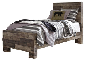 Derekson Twin Panel Bed Multi Gray