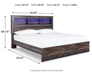 Drystan King Bookcase Bed Multi