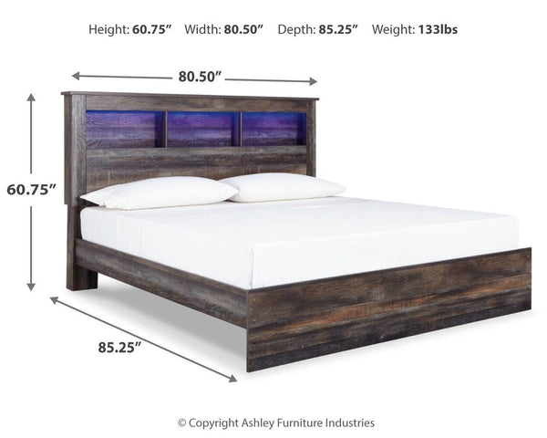 Drystan King Bookcase Bed Multi
