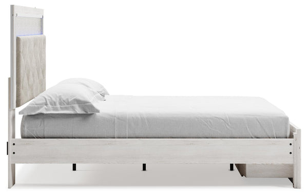 Altyra Queen Upholstered 2-Drawer Storage Bed White