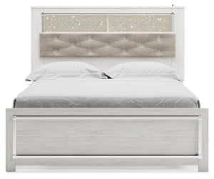 Altyra Queen Panel Bookcase Bed White