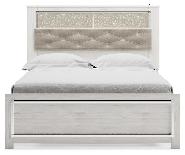 Altyra Queen Panel Bookcase Bed White