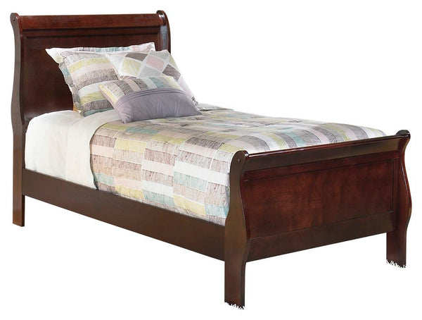 Alisdair Twin Sleigh Bed Reddish Brown