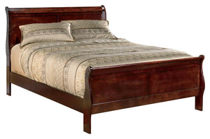 Alisdair California King Sleigh Bed Reddish Brown