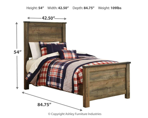 Trinell Twin Panel Bed Brown