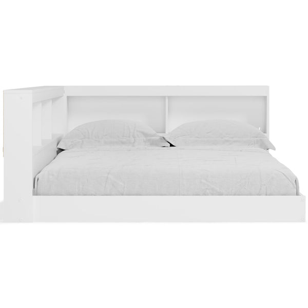 Piperton Full Bookcase Storage Bed with USB White