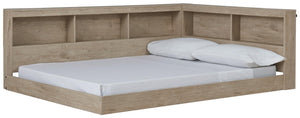 Oliah Full Bookcase Storage Bed with USB Natural