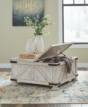 Carynhurst Lift Top Coffee Table Whitewash