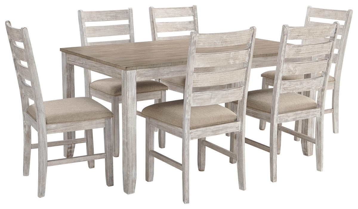 Skempton Pastoral Charm Dining Table & Chairs White/Light Brown