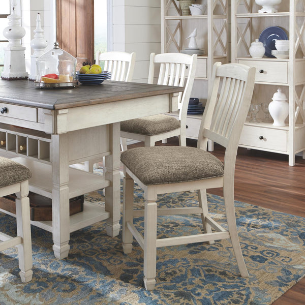 Bolanburg Pastoral Charm 4-Drawer Rectangle Counter-Height Dining Table Two-tone