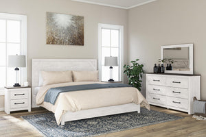 Gerridan 6-Drawer Dresser & Mirror White/Gray