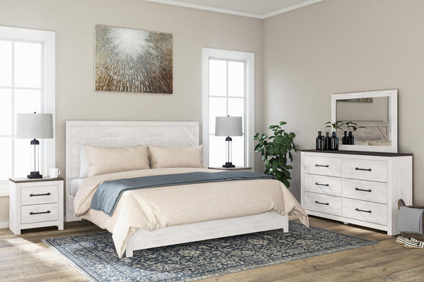 Gerridan 6-Drawer Dresser & Mirror White/Gray