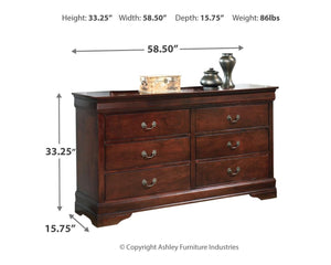 Alisdair 6-Drawer Dresser Reddish Brown