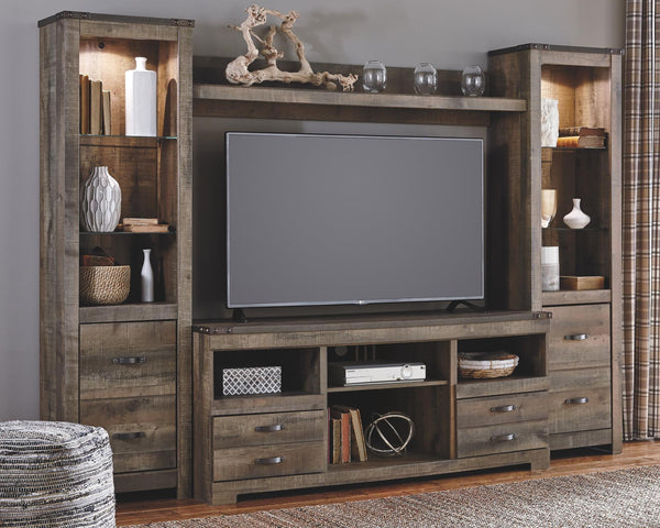 Trinell Urban Foundry 4-Piece Entertainment Center Brown