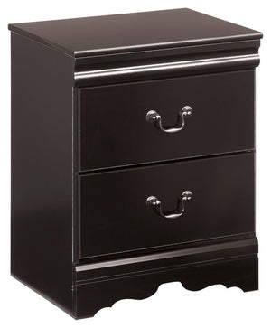 Huey Vineyard 2-Drawer Nightstand Black