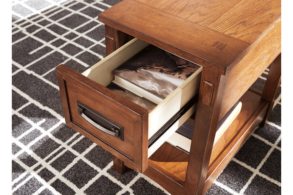 Breegin Urban Foundry 1-Drawer Chairside End Table Brown