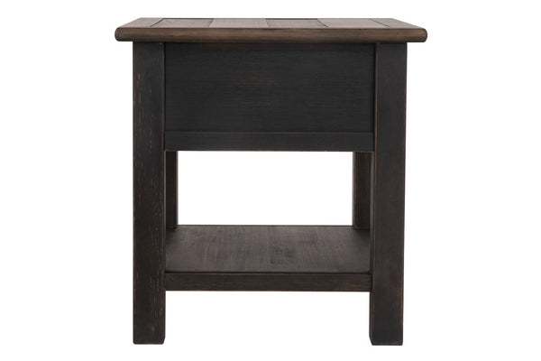 Tyler Creek Boho Haven 1-Drawer End Table Grayish Brown/Black