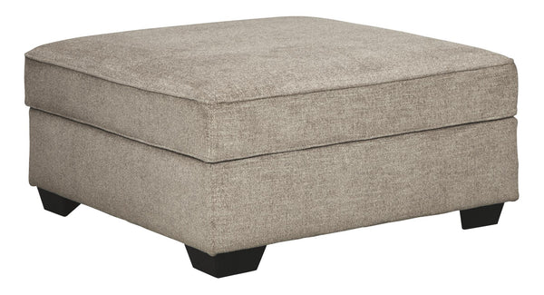 Bovarian Fabric Ottoman With Storage Stone